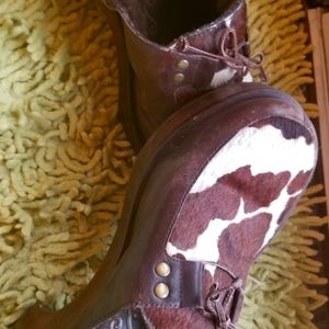 Cowhide mules shoes